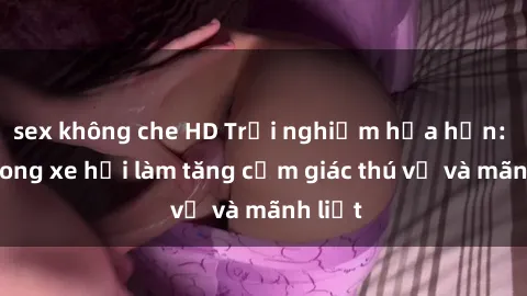 sex không che HD Trải nghiệm hứa hẹn: Sex trong xe hơi làm tăng cảm giác thú vị và mãnh liệt